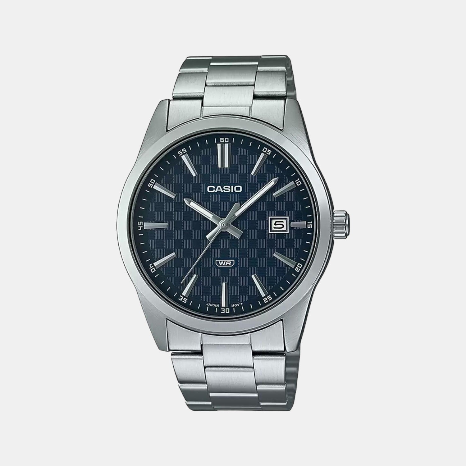 Casio Enticer Men Quartz Black Dial Analog Stainless Steel Watch A2093