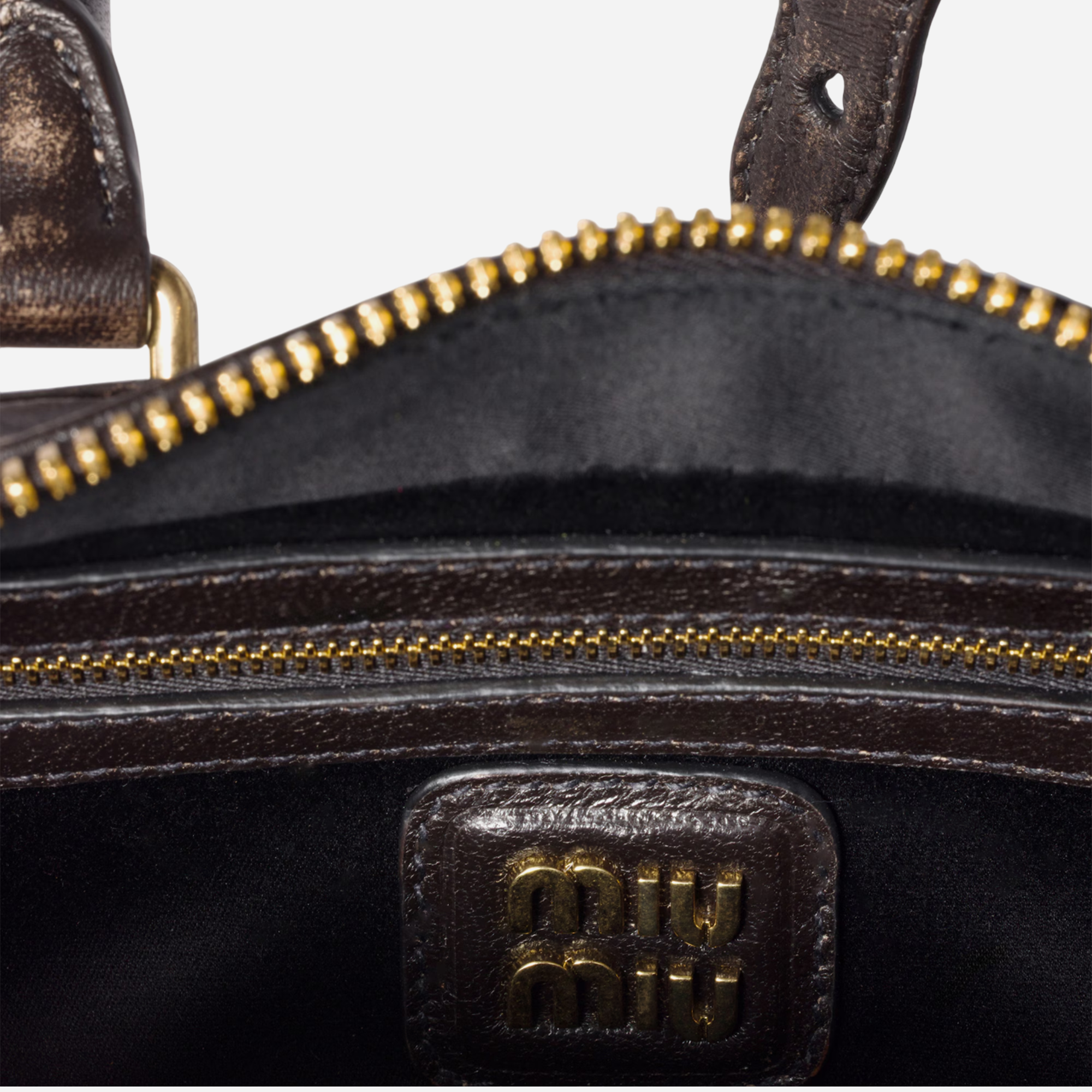 Miu Miu Arcadie Coffee Leather Bag - view 2