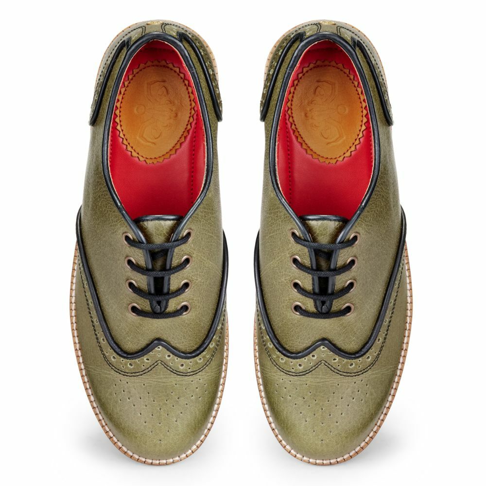 Banjaaran India Core Brogues Women – Olive - view 2