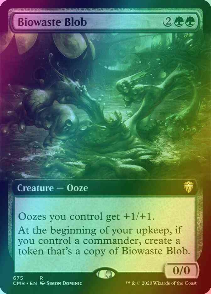 Biowaste blob 675 – Magic Biowaste Blob [675] [Extended Art] [Commander Legends] [Foil]