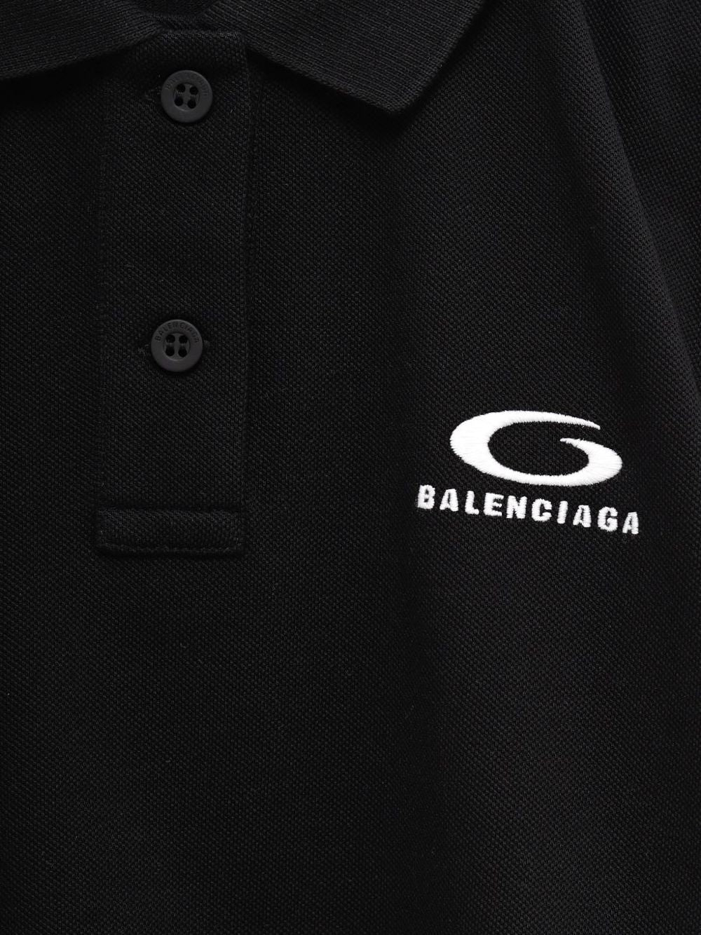 Balenciaga logo-embroidered polo shirt – Cotton 100% - view 2