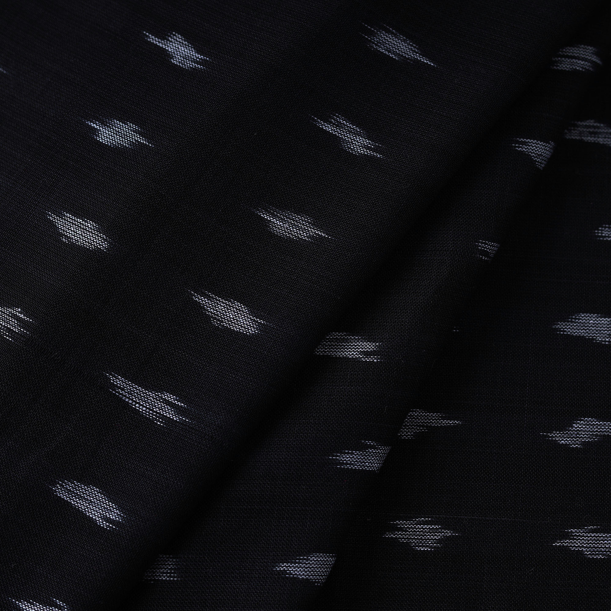 ASHOKA ASSEMBLE - CELEBRATING CRAFTS OF ODISHA Black - Sambalpuri Ikat Weave Handloom Cotton Fabric 08 - view 2