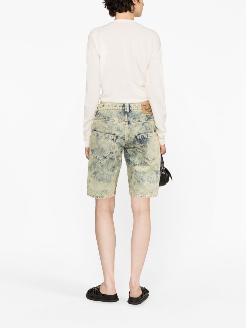 Vaquera Denim split shorts – 100% Cotton - view 2