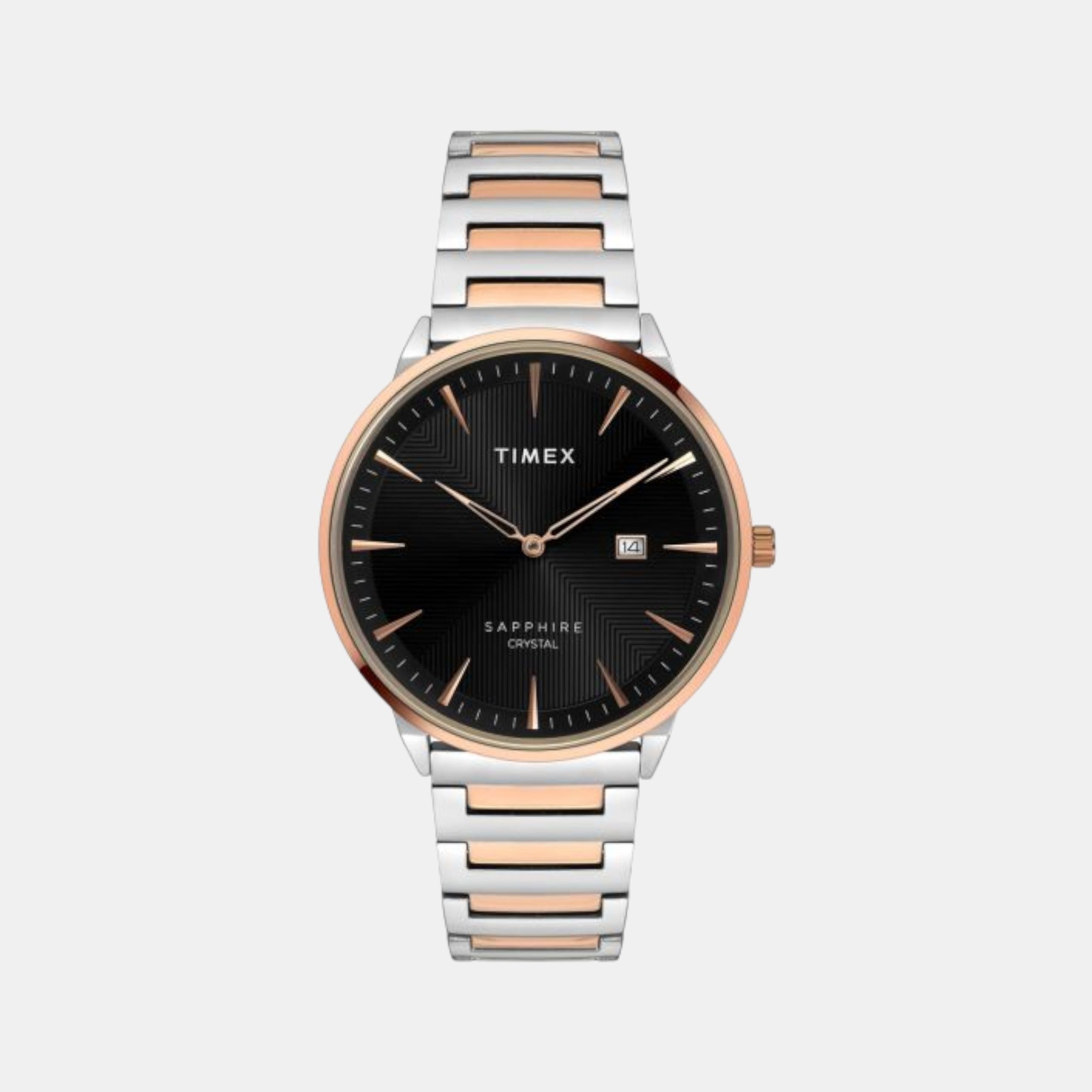 Timex Fashion Men Quartz Black Dial Analog Stainless Steel Watch TWEG21905