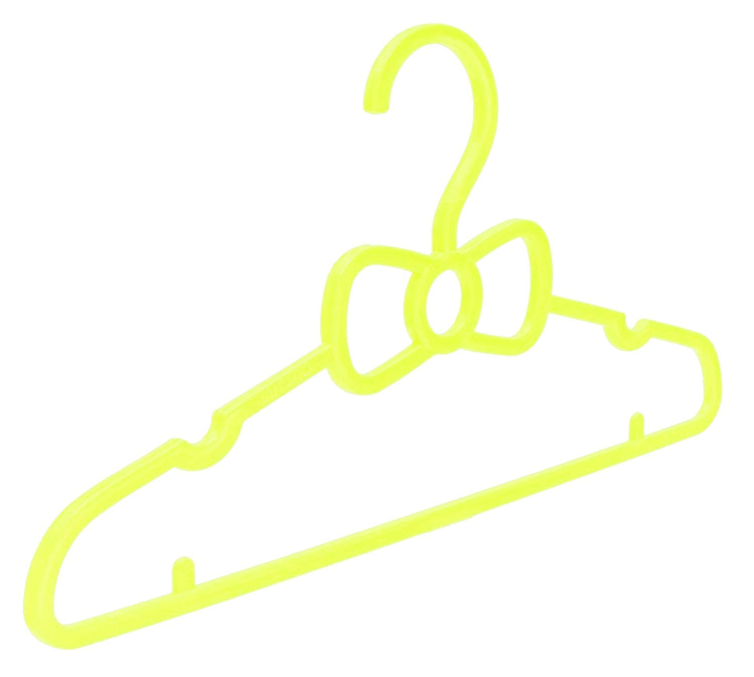 Kuber Industries Kids Mizano Plastic Non-Slip Clothes Hangers, Yellow - Pack of 5-KUBMART15034 - view 4