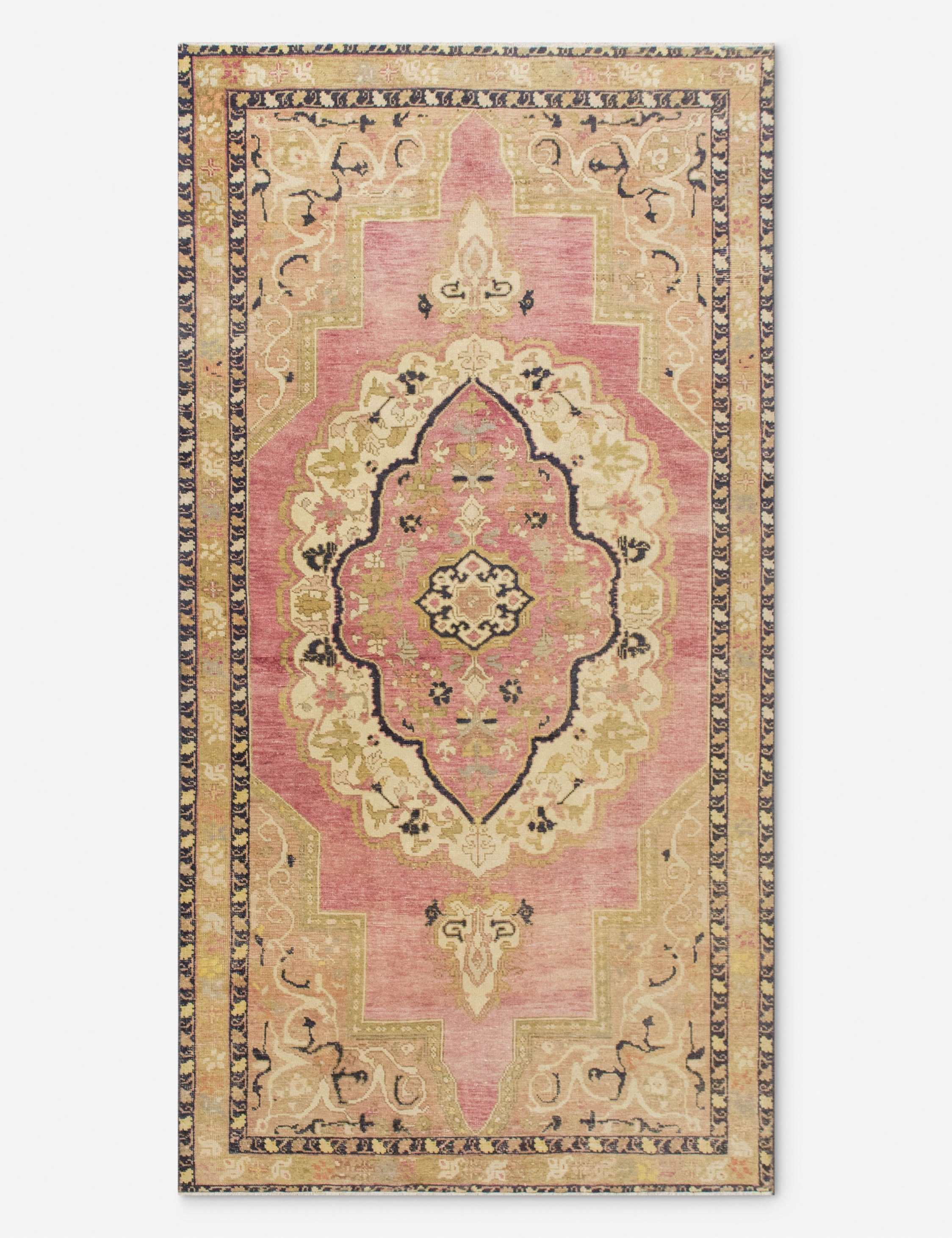 Lulu and Georgia Vintage Turkish Hand-Knotted Wool Rug No. 557, 4'5" x 8'9"
