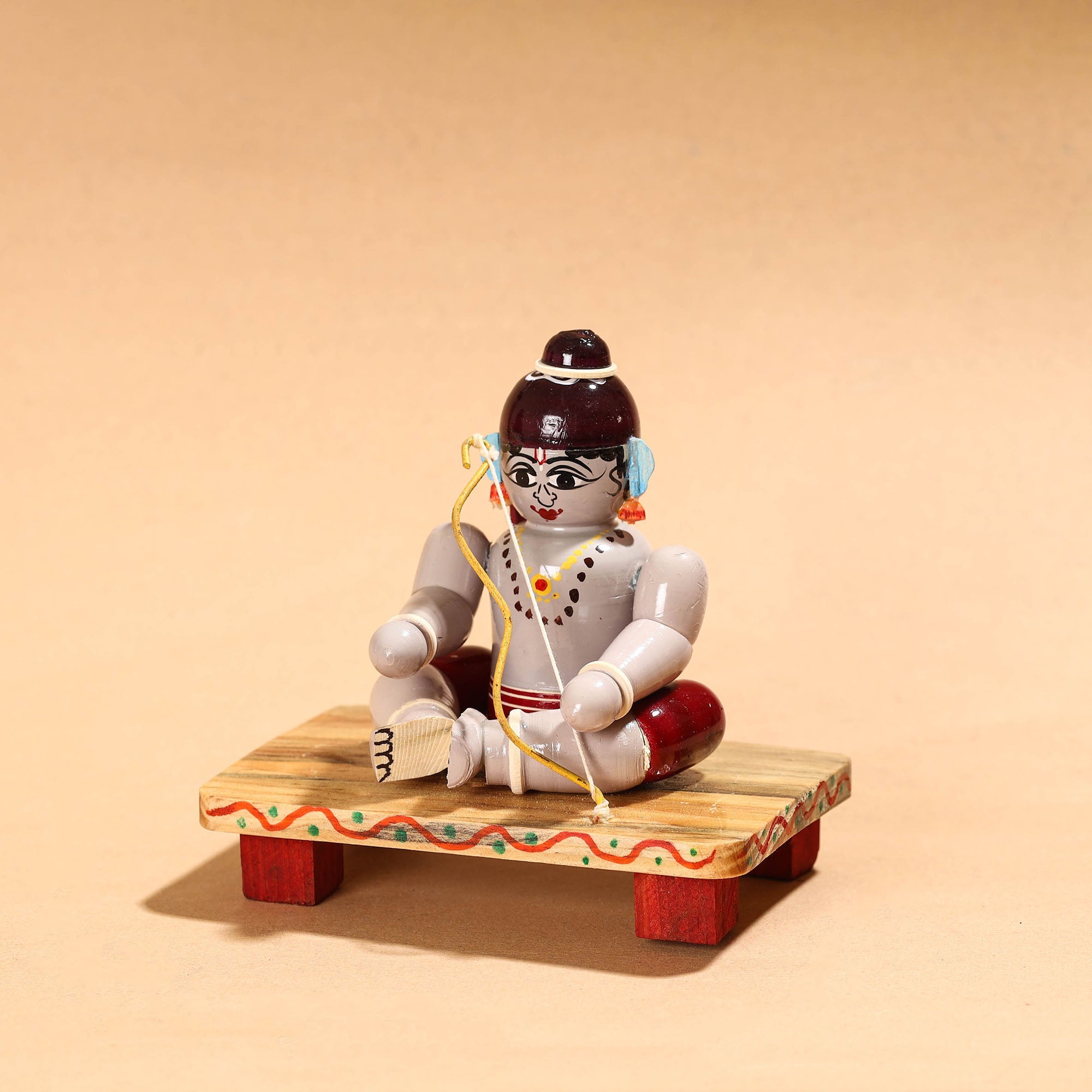 ITOKRI CRAFTS INITIATIVE Bala Rama - Etikoppaka Handcrafted Wooden Idol 23 - view 2