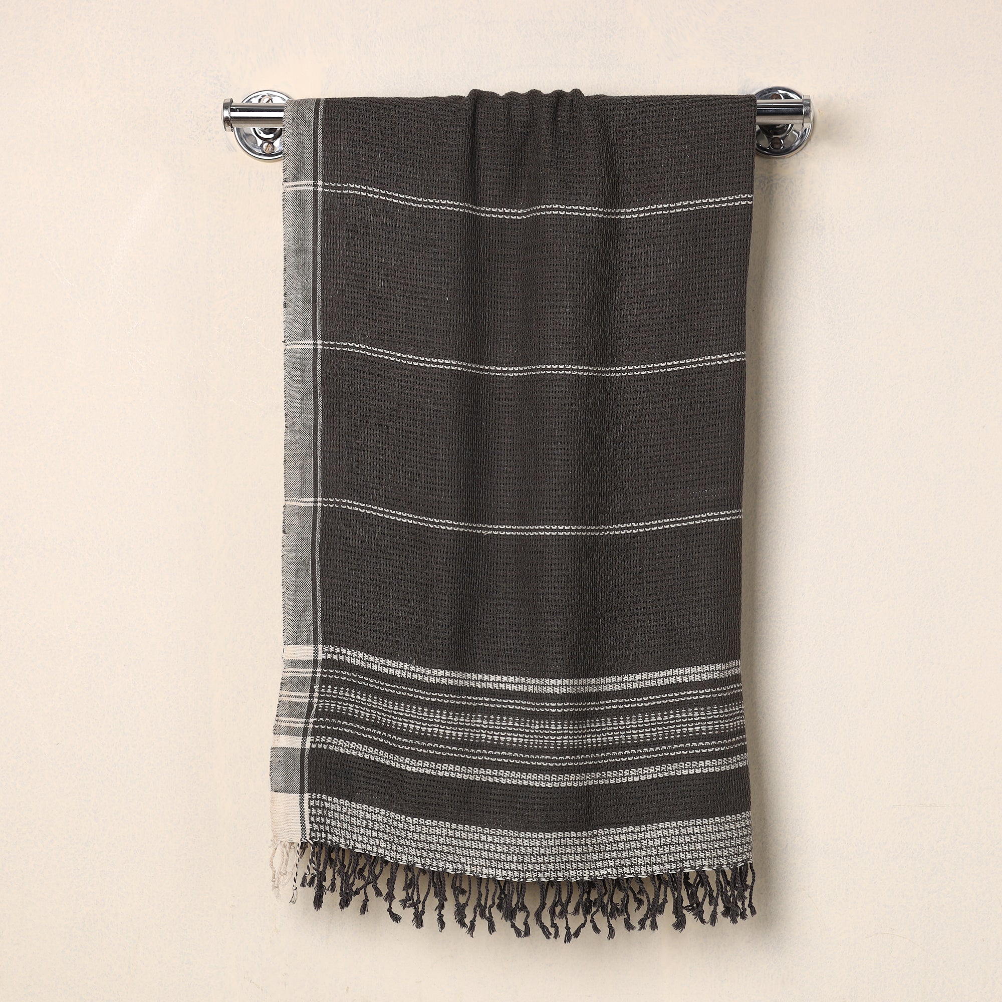 KACHCHH JI CHHAAP Black - Organic Kala Cotton Pure Handloom Towel - view 2