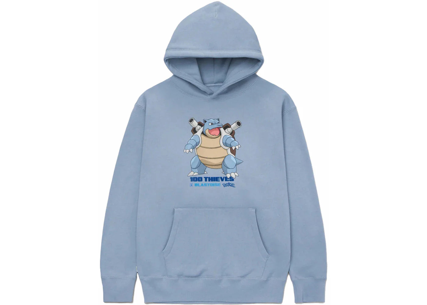 100 Thieves x Pokémon Blastoise Hoodie Medium Blue