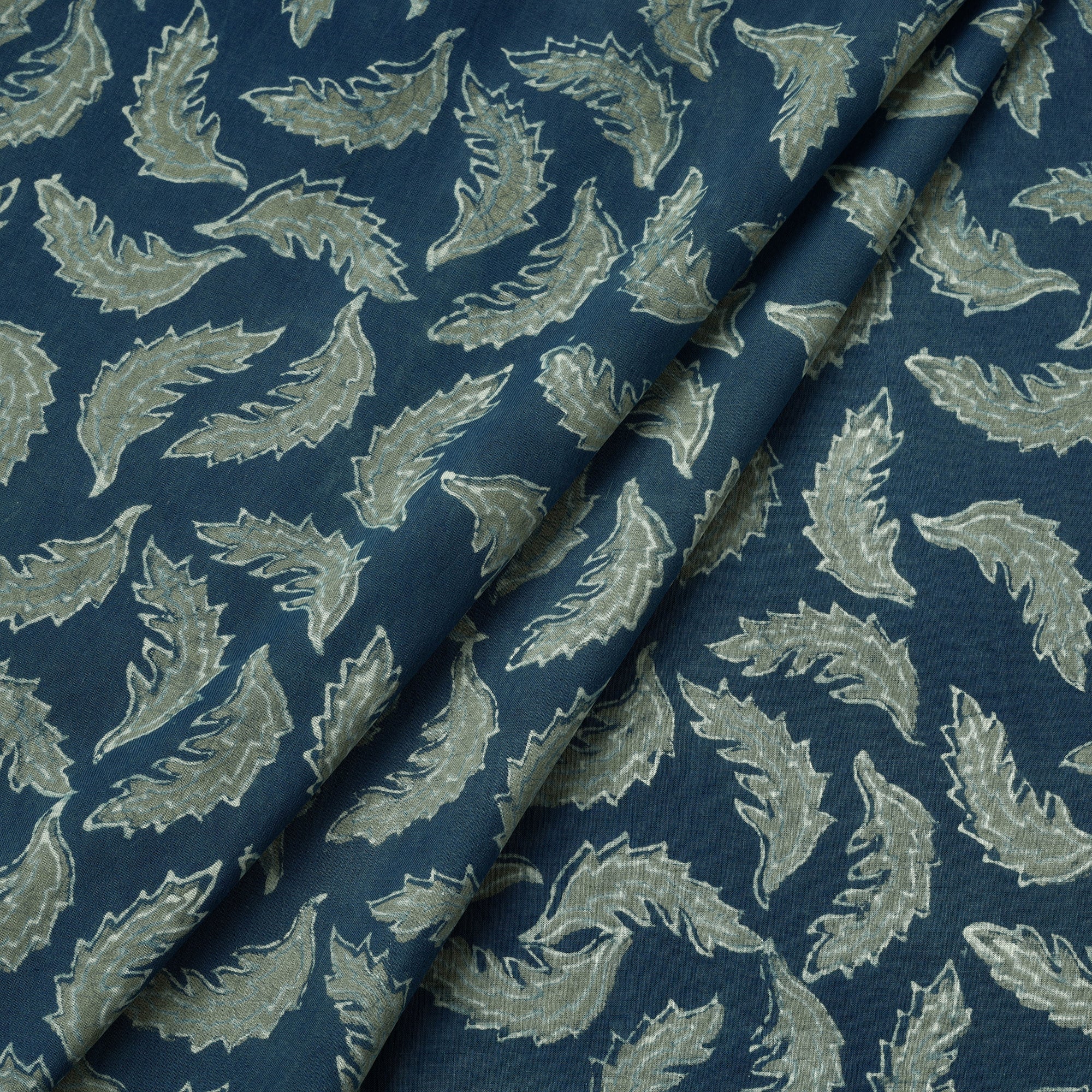 HAVELI CHRONICLES Blue - Akola Hand Block Printed Cotton Fabric - view 2