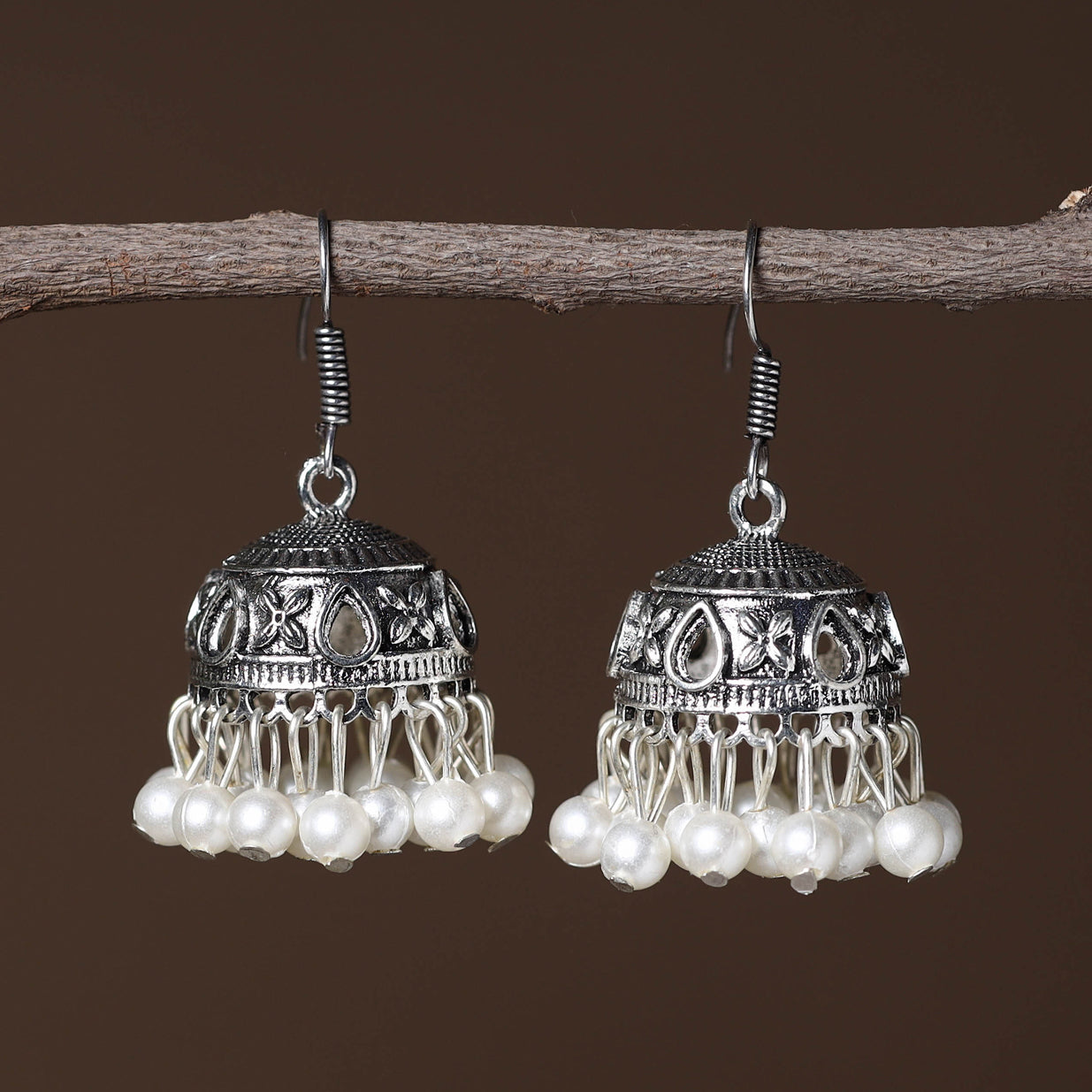 JALPARI Amreen Handcrafted GS Jhumki Bead Work Earrings - view 2
