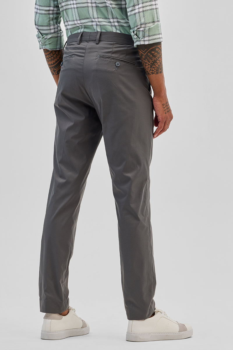SNITCH Grey Slim Fit Chinos - view 7