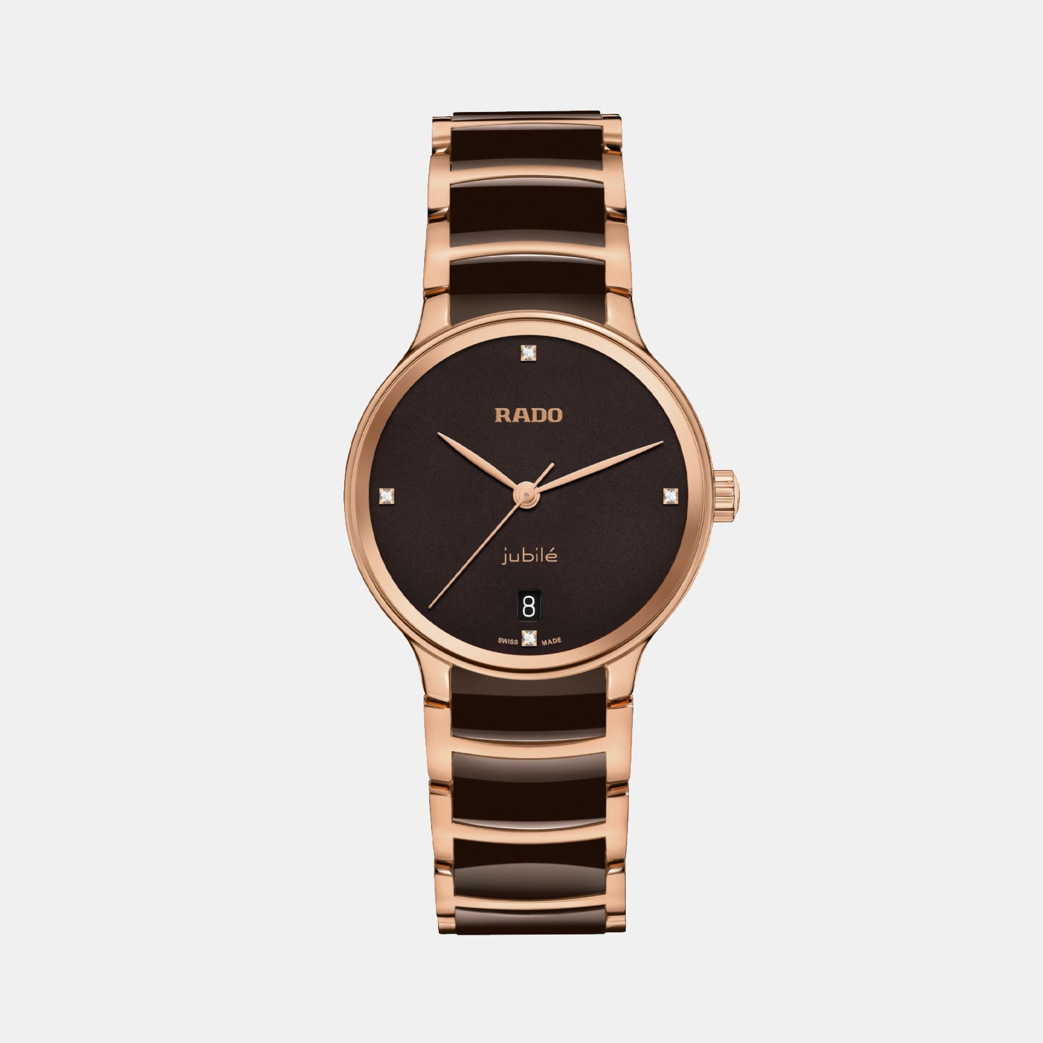 Rado Centrix Women Quartz Brown Dial Analog Ceramic Watch R30038712