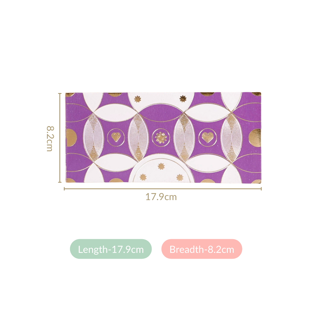 Nestasia Set Of 12 Luxury Gifting Envelope For Weddings And Birthdays Purple - view 4