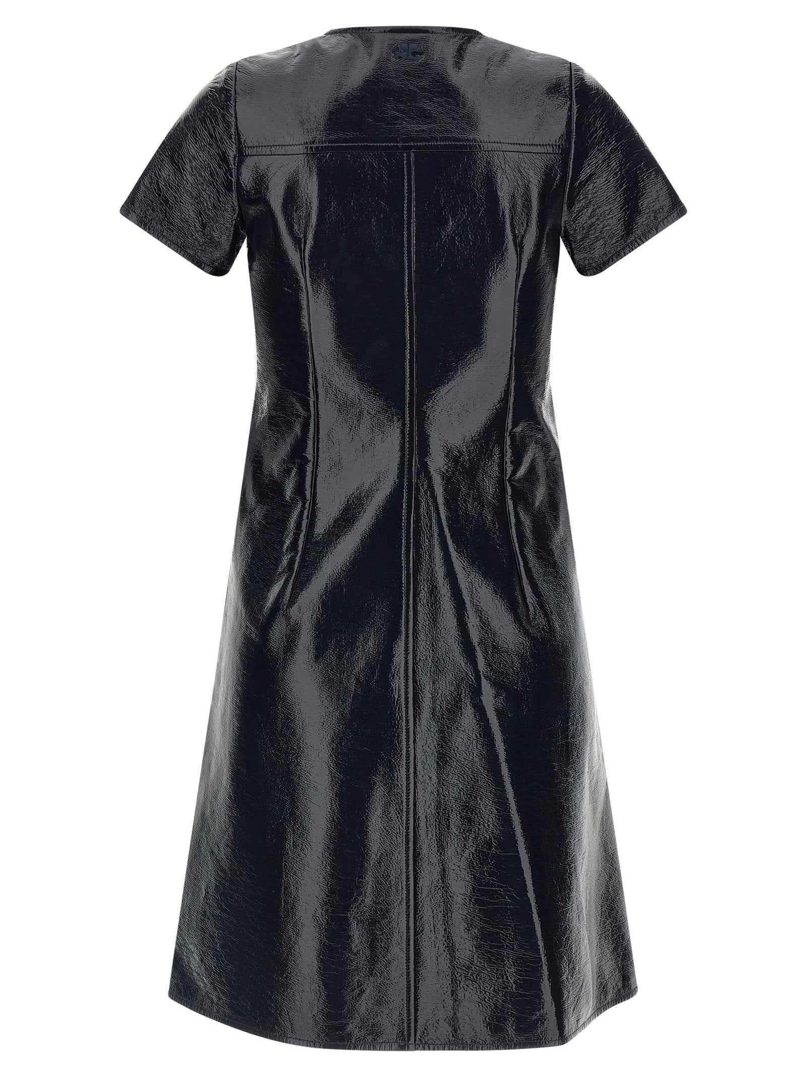 Courreges 2-pocket Vinyl Dress – 88% co, 10% pu, 2% ea - view 2