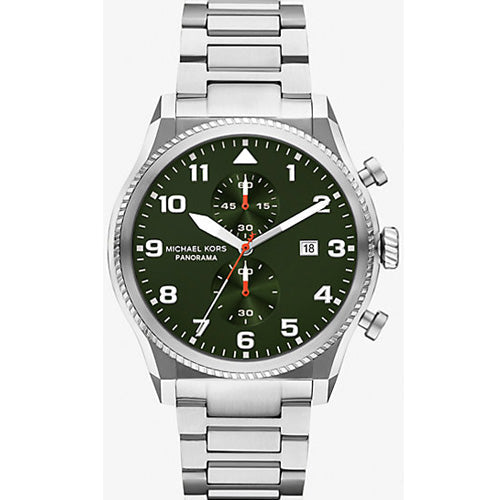 Michael Kors Oversized Panorama Green Dial Men 44mm MK9196