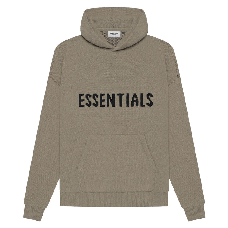 Cop Underdog Fear Of God Essentials Knit Hoodie Taupe