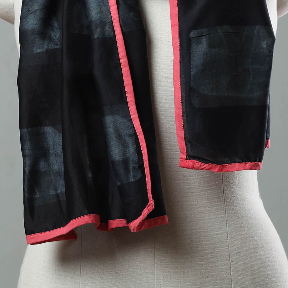 STOLES & SCARVES Black - Chanderi Silk Nui Shibori Tie & Dye Stole 11 - view 3