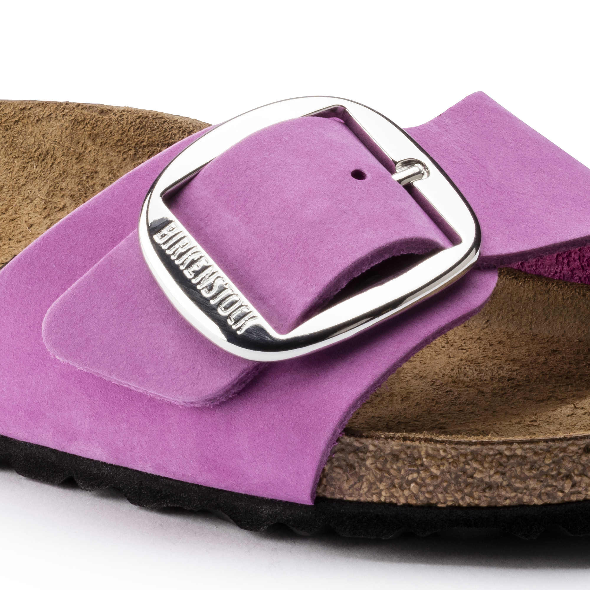 Birkenstock Madrid Big Buckle Nubuck Leather – Purple Purple/Orchid - view 5