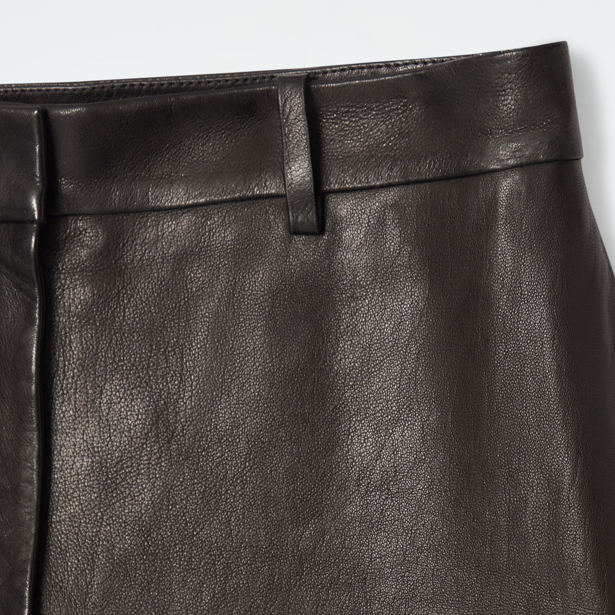 Cos Leather Barrel-Leg Culottes – Chestnut - view 2