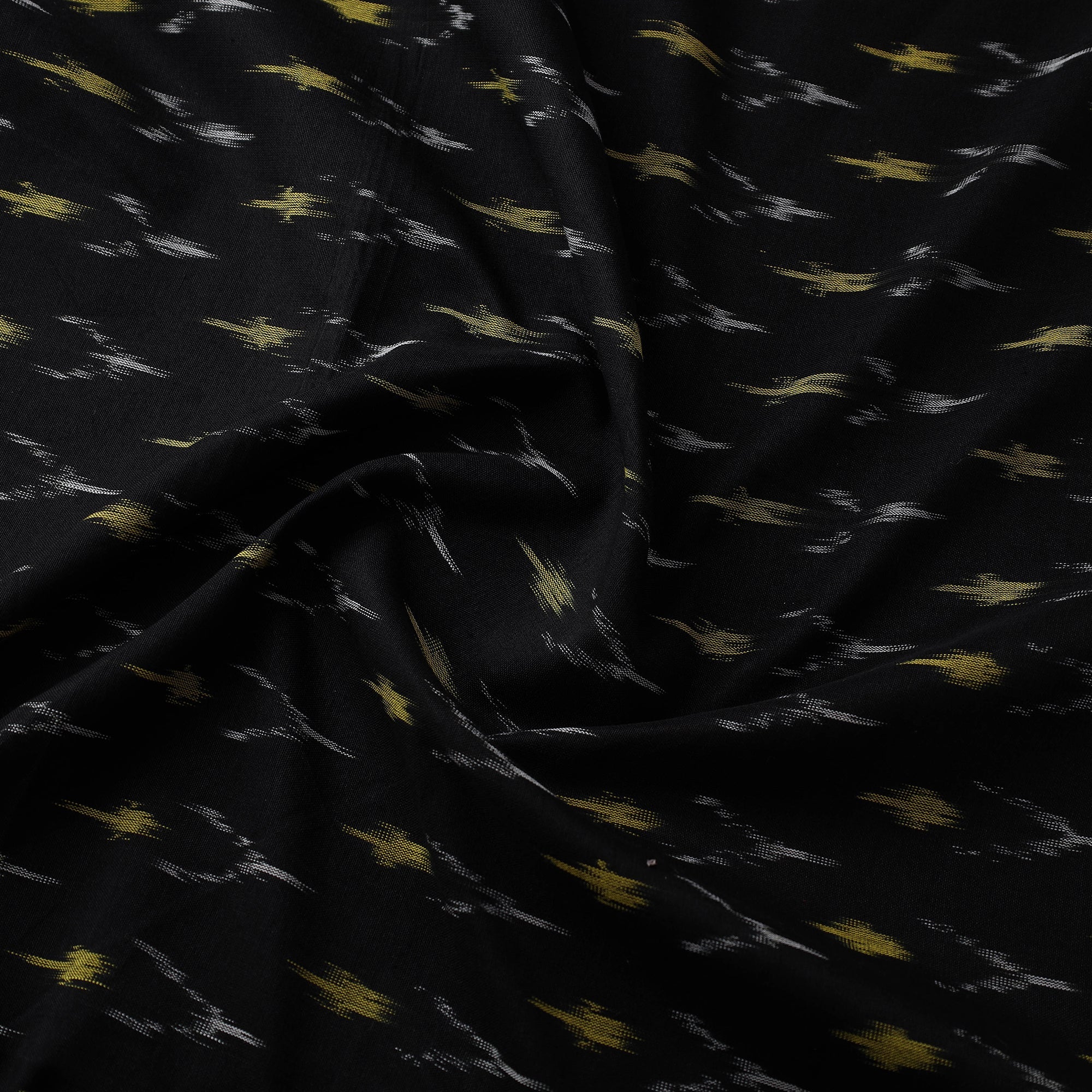 SOUTH KARGHA Black - Mercerised Cotton Pochampally Ikat Fabric 21 - view 3
