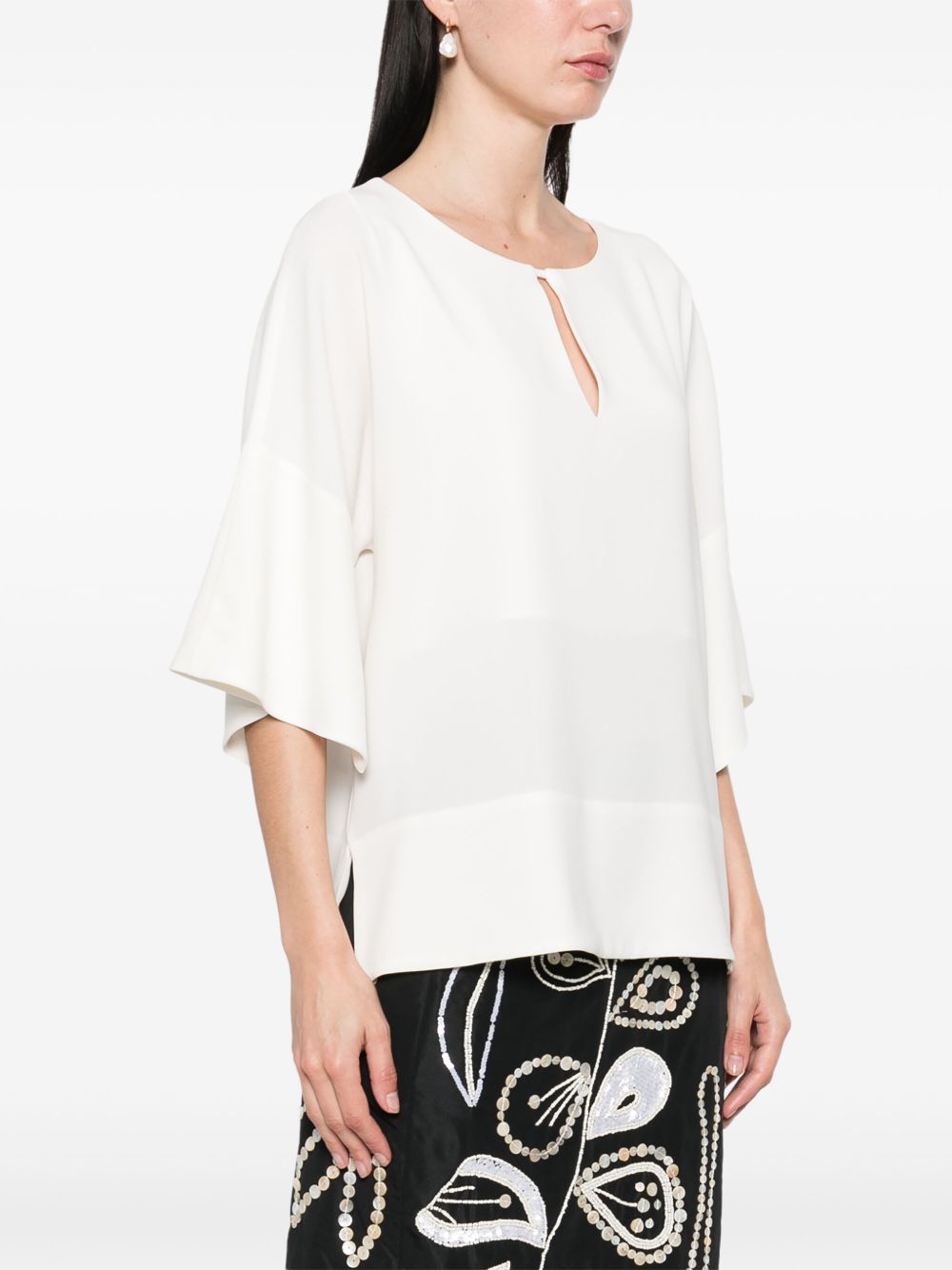 Alberto Biani Blouse with teardrop opening - view 4