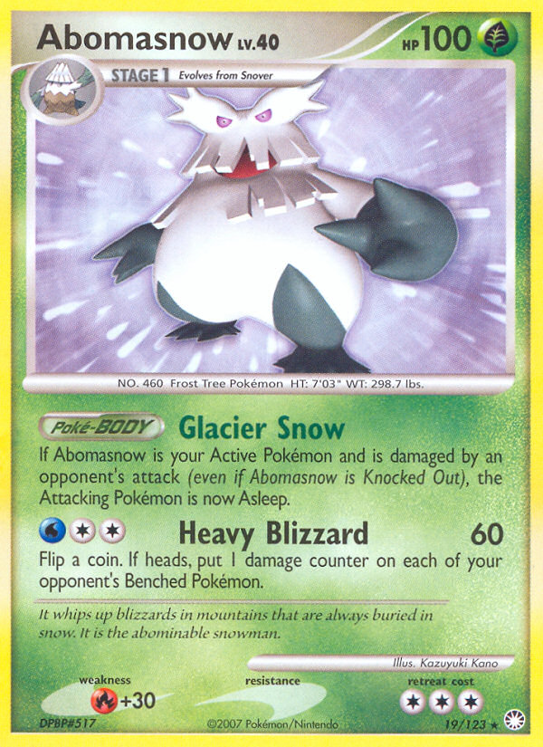 Rare dp2-19 non-holo – Pokémon Abomasnow - 19/123 - Rare [dp2-19] [Non-Holo] - Abomasnow - 19/123 - Rare