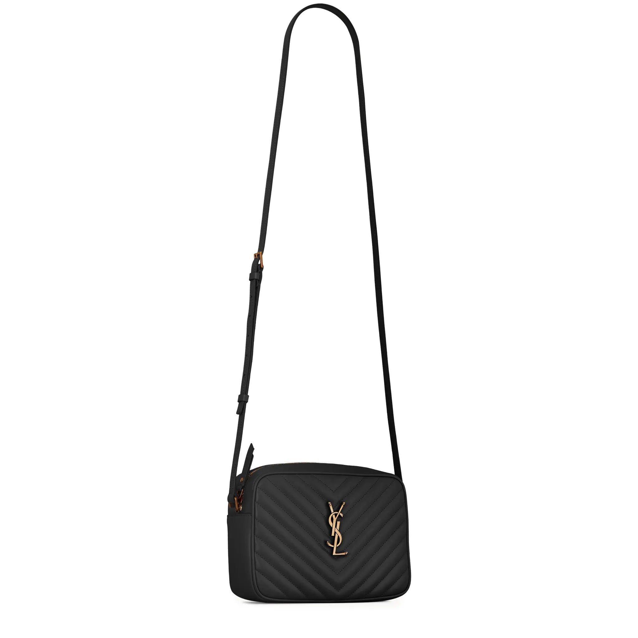Saint Laurent Quilted Leather Lou Black Camera Bag - view 3