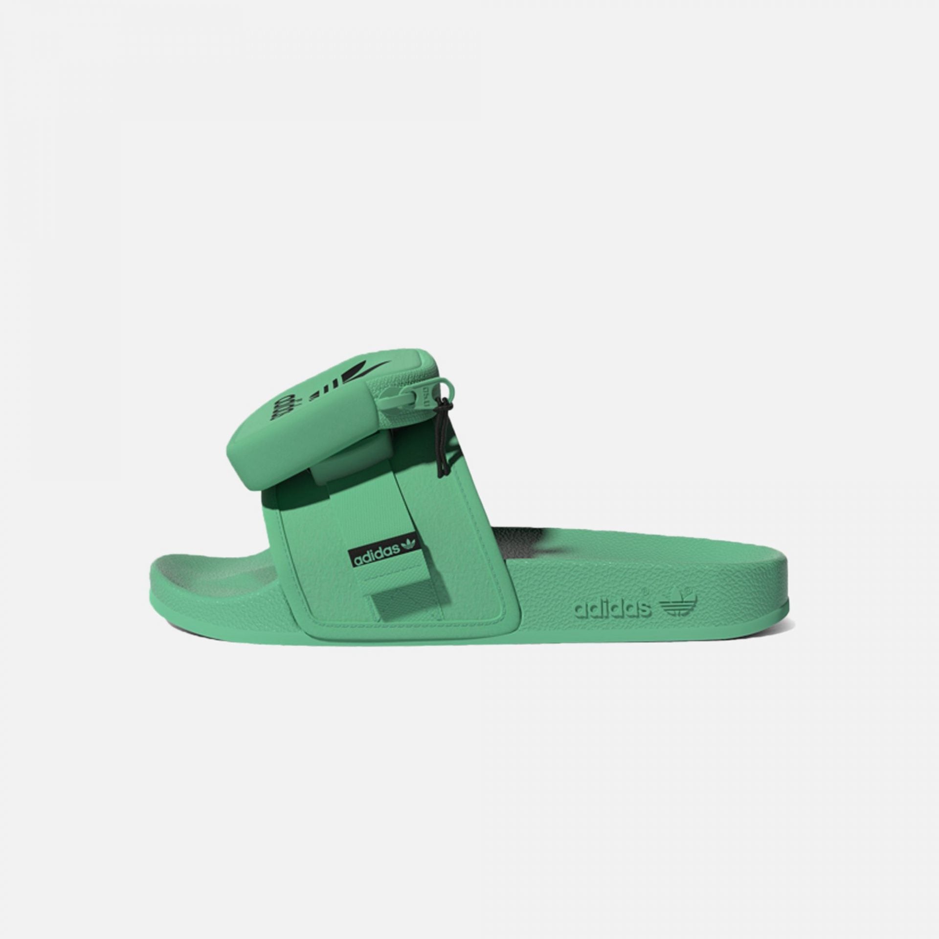 Adidas Originals | POUCHYLETTE SLIDES { HI-RES GREEN - view 4