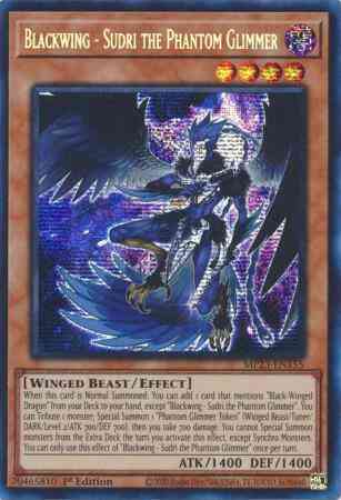 Yu-Gi-Oh! Blackwing - Sudri the Phantom Glimmer - MP23-EN155 - Prismatic Secret Rare - 1st Edition