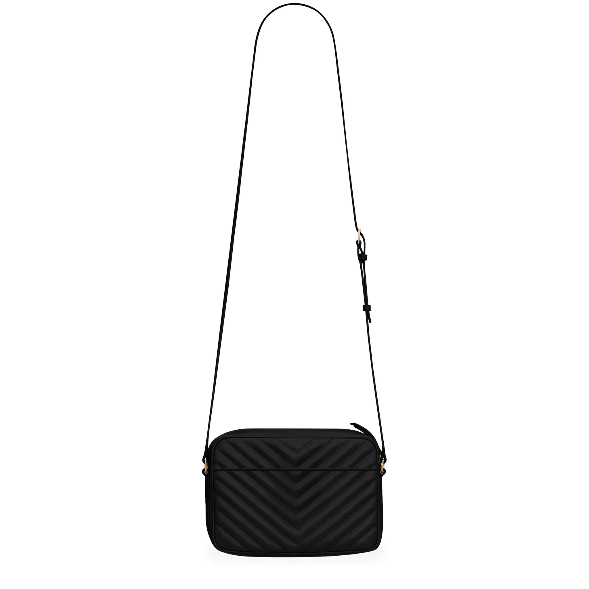 Saint Laurent Quilted Leather Lou Black Camera Bag - view 2