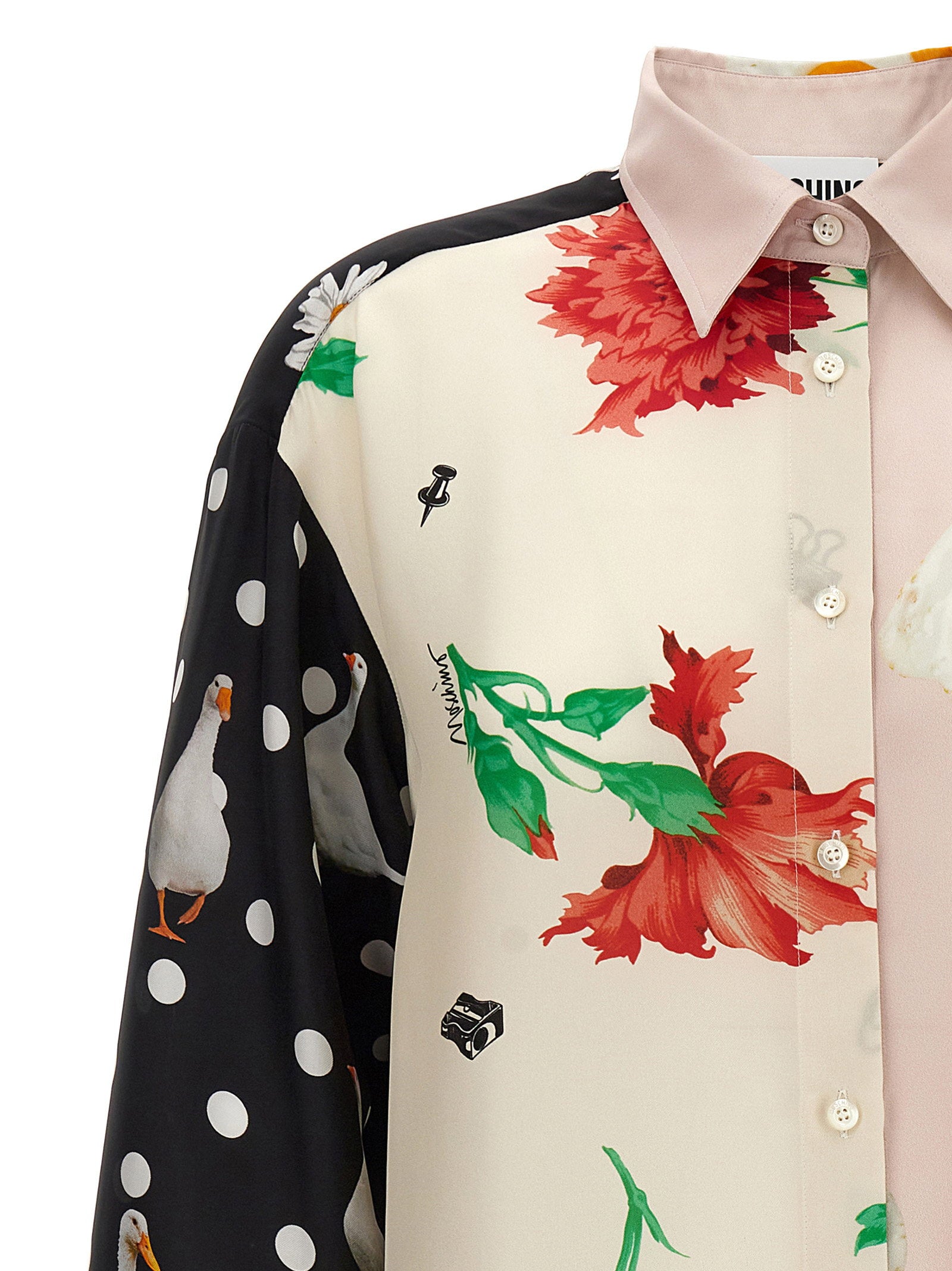 Moschino Patchwork Print Shirt – 100% silk - view 3