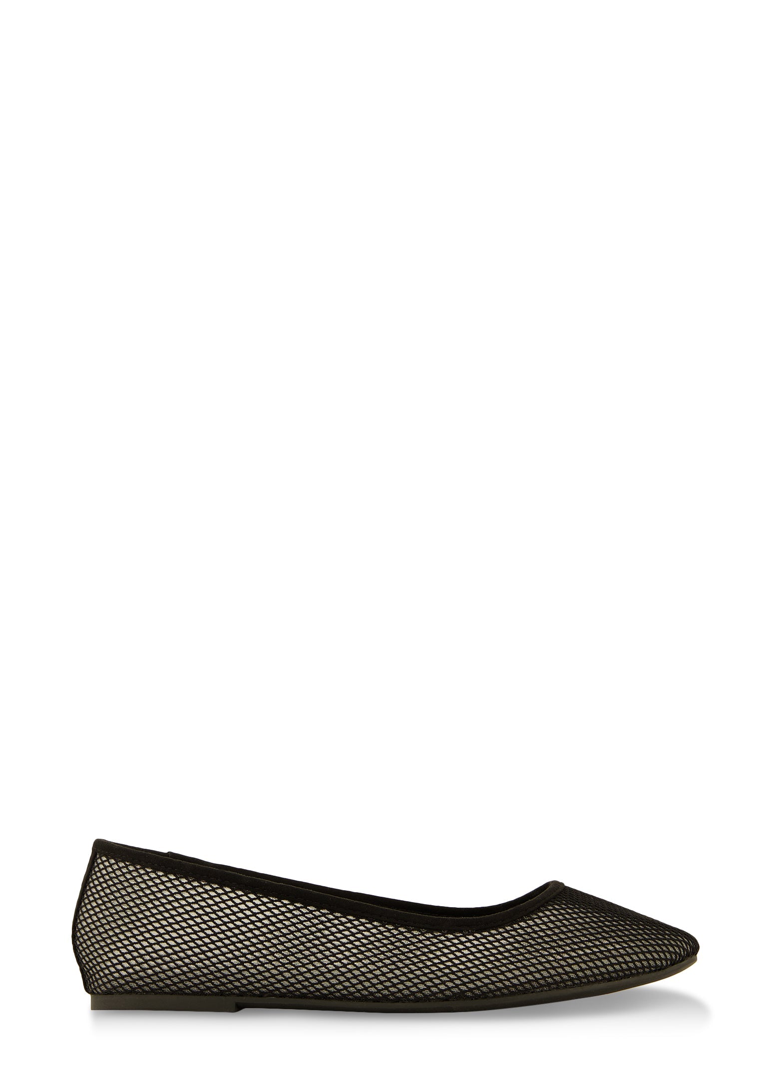 Rainbow Shops Fishnet Mesh Lined Ballerina Flats - view 2