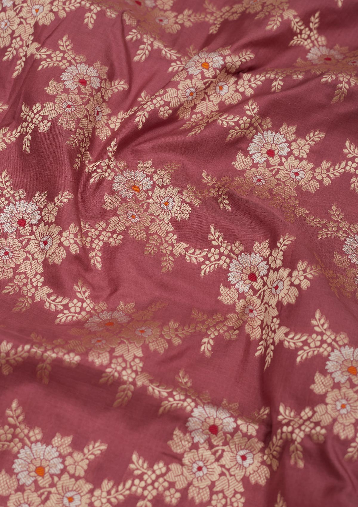 Koskii Onion Pink Zariwork Pure Silk Saree – Women's - view 2