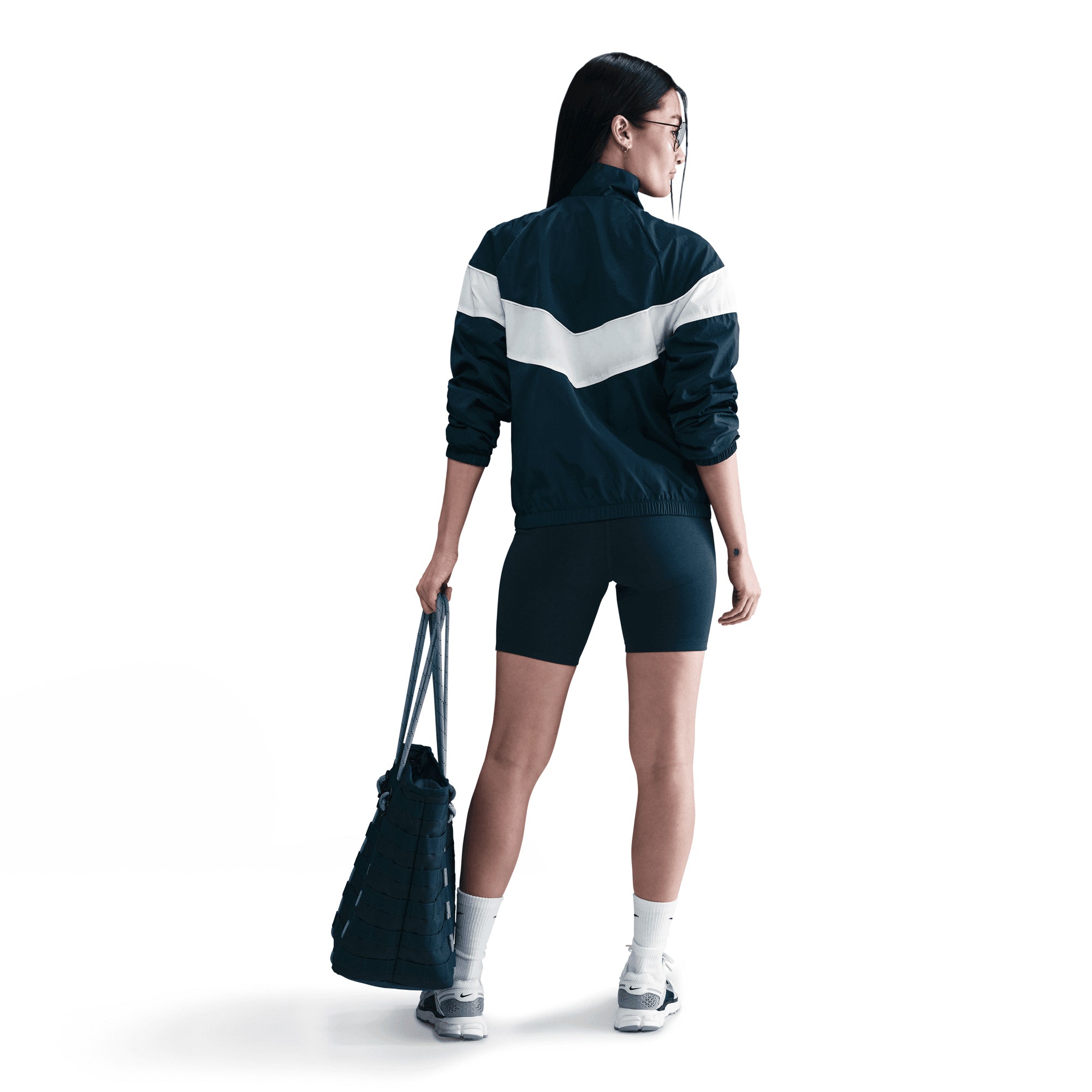 Nike | Windrunner Uv Woven Full-zip Jacket { Armory Navy/sail/white - view 2