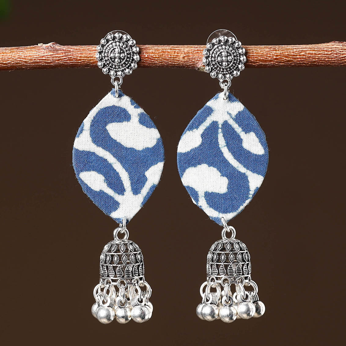JALPARI Anaya Handcrafted GS Fabart Earrings - view 2