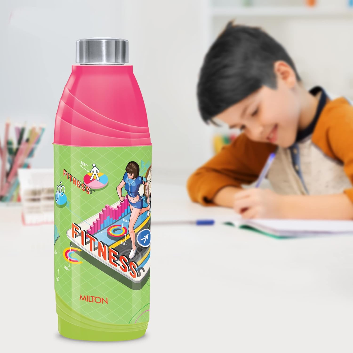 New Kool N Sporty Kids Water Bottle (Milton) – Green - view 2