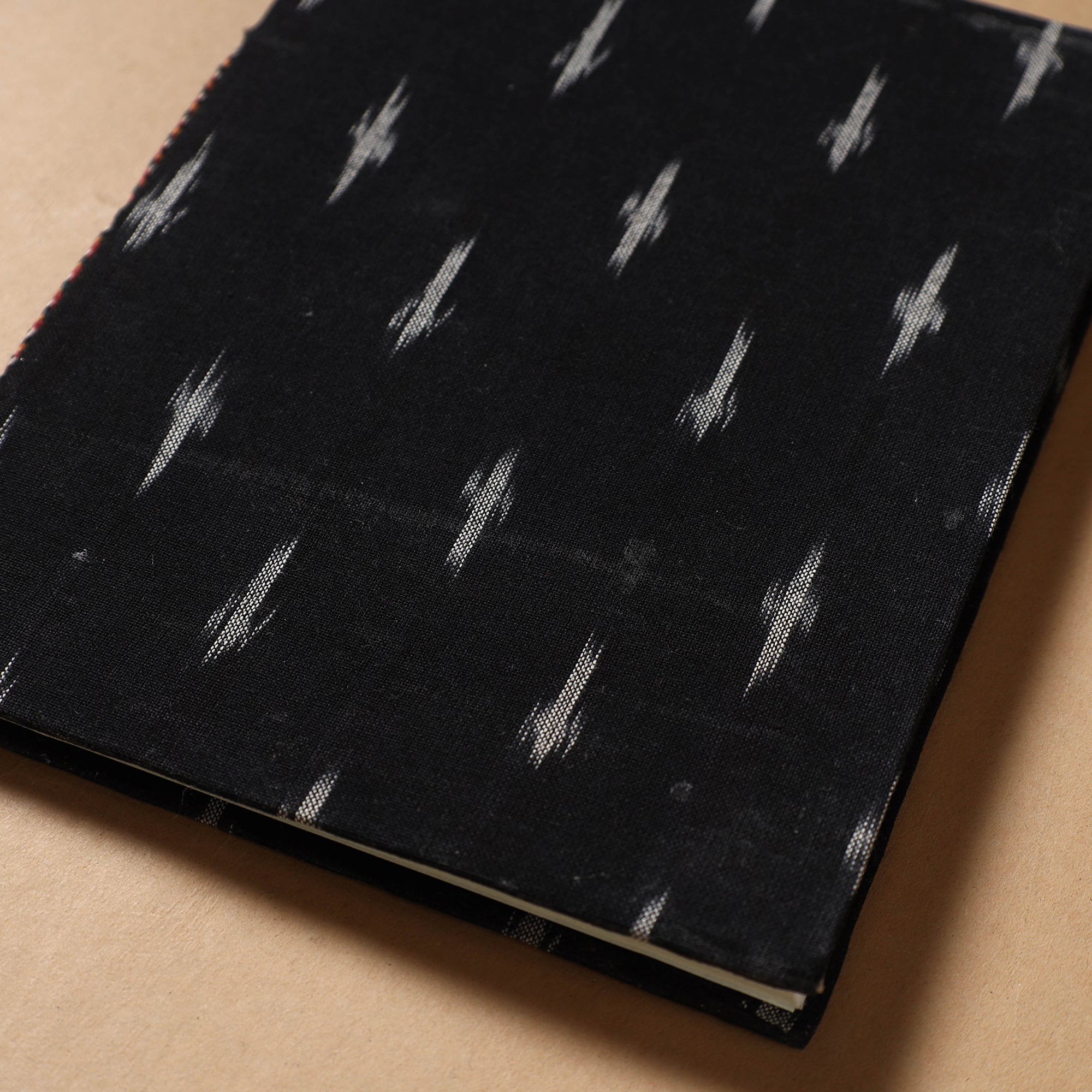 CHUTNEY CRAFT STUDIO Black - Ikat Fabric Cover Handmade Paper Notebook (9 x 7 in) - view 2