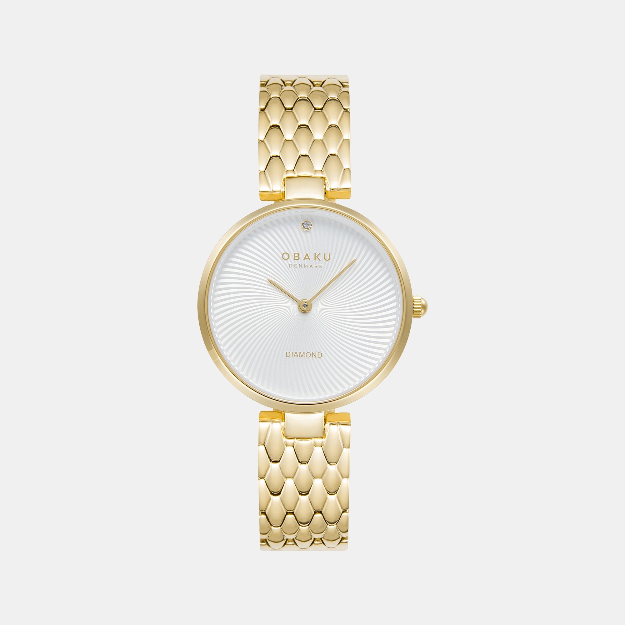 Obaku Diamant Women Quartz Silver Dial Analog Stainless Steel Watch V256LXGISG