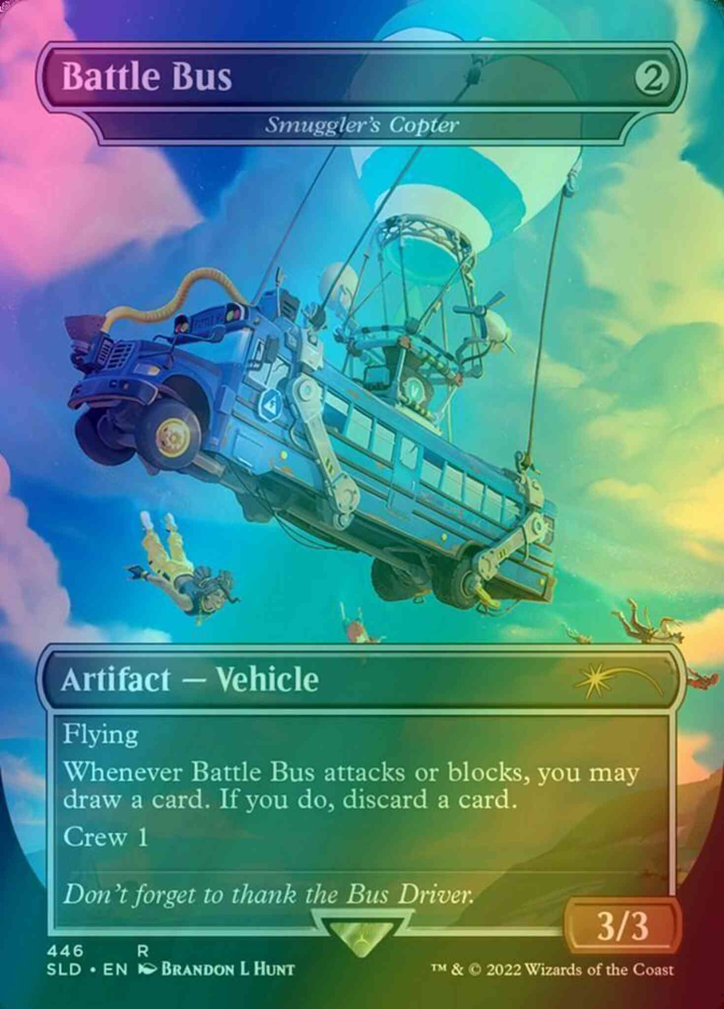 Copter 0446 borderless – Magic Battle Bus - Smuggler's Copter [0446] [Borderless] [Fortnite] [Secret Lair Drop] [Foil]