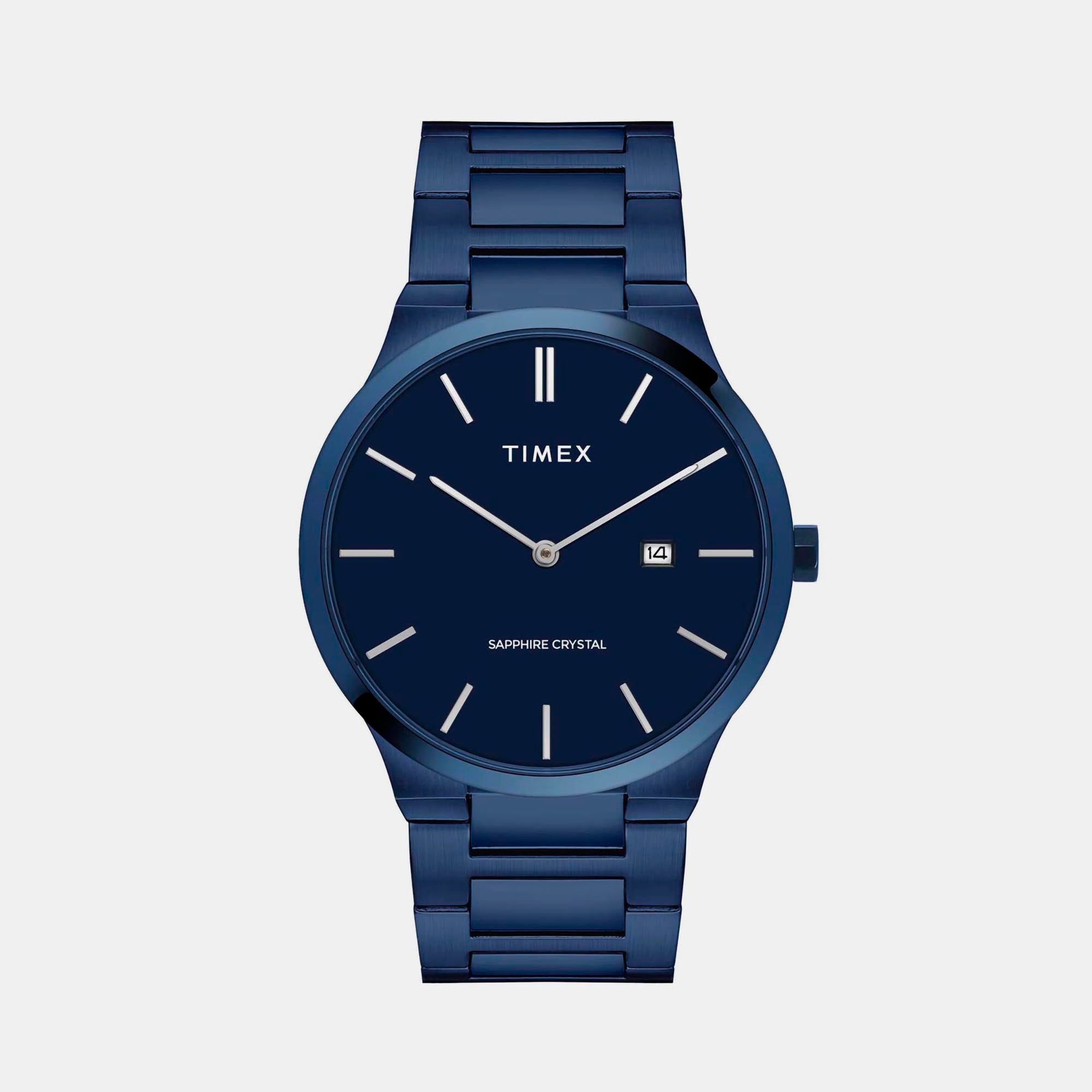 Timex E Class Men Quartz Blue Dial Analog Stainless Steel Watch TWEG23602