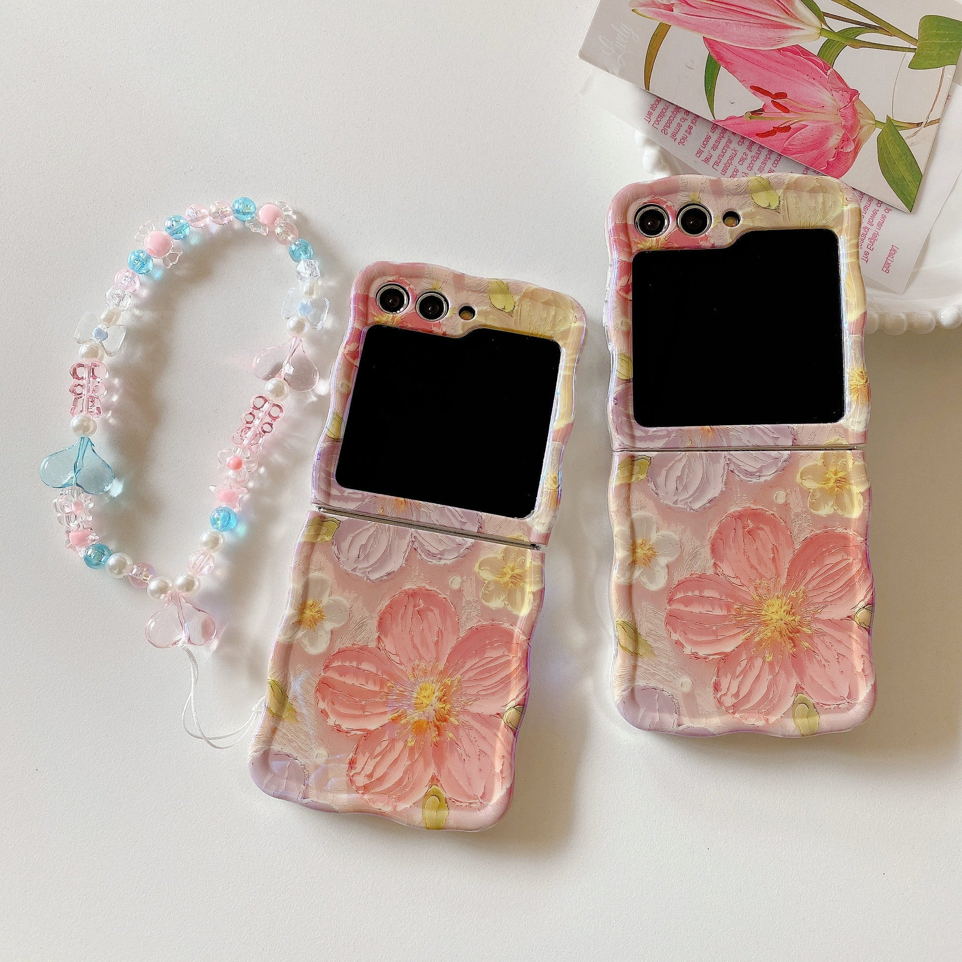 Peeperly Artistic Camellia Blooms Case with Charm - Samsung - view 2