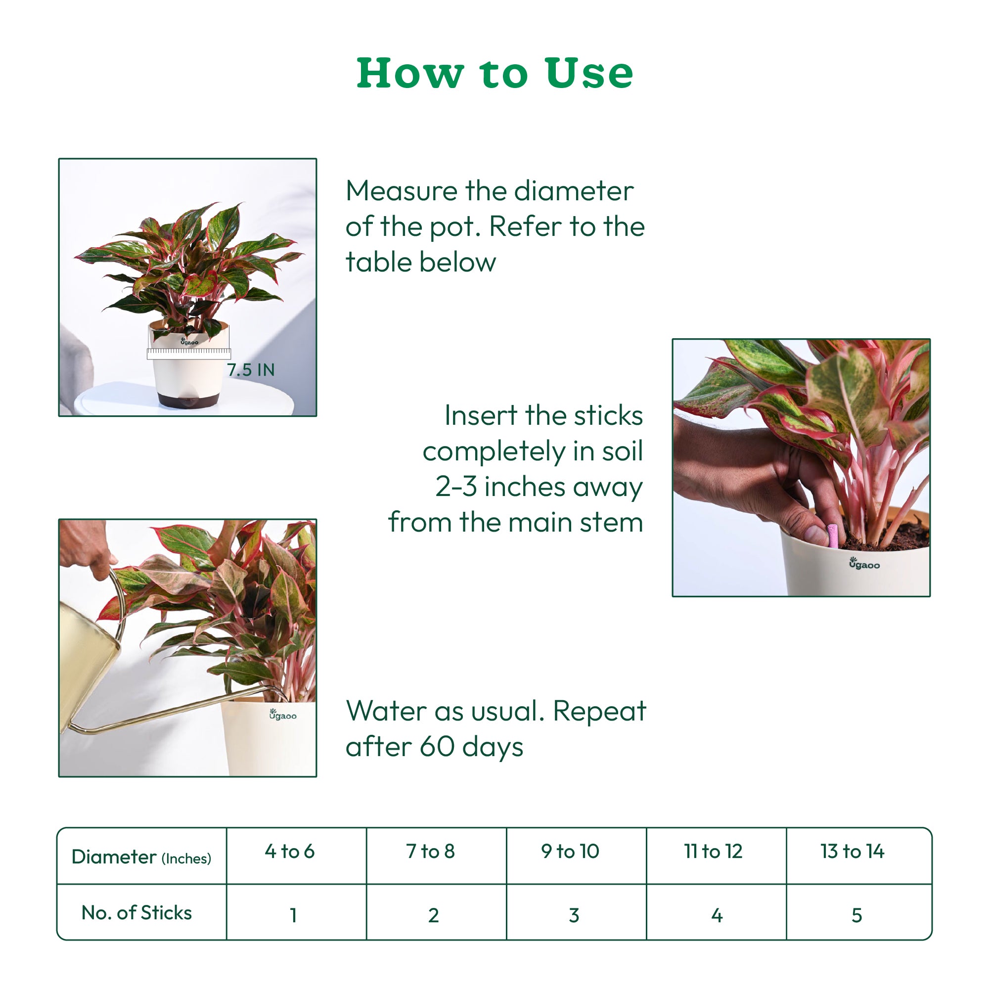 Ugaoo Plant Food Fertilizer Bloom Sticks For Flowering Plants - view 10