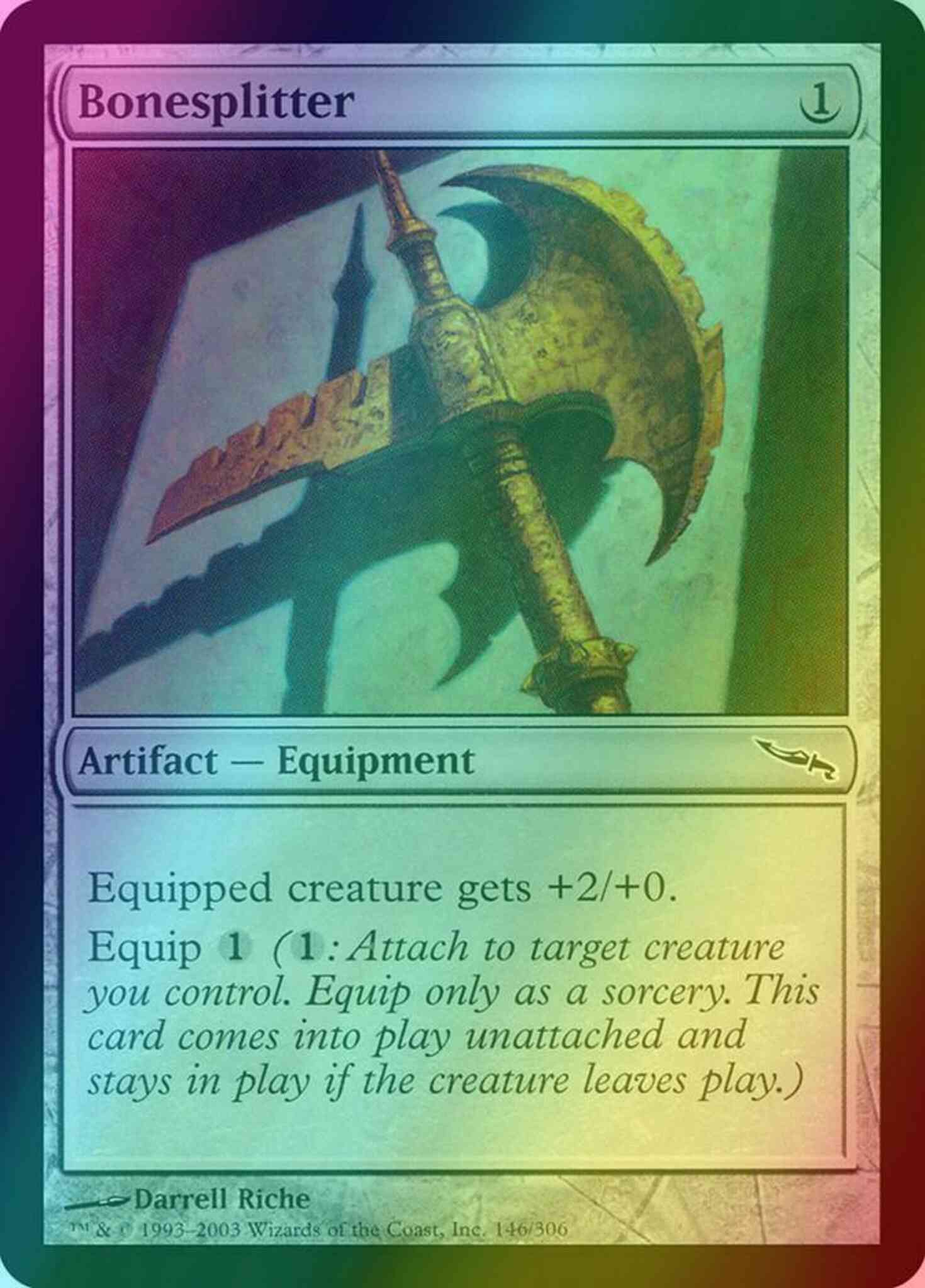 Bonesplitter 146 mirrodin – Magic Bonesplitter [146] [Mirrodin] [Foil]