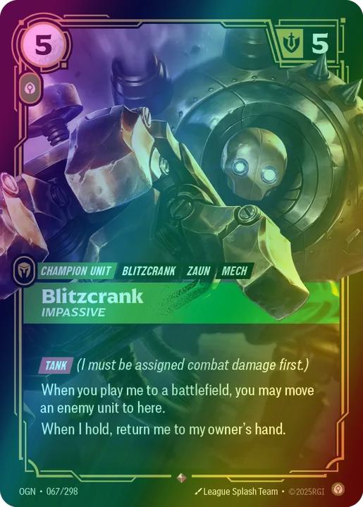 298 origins foil – Riftbound Blitzcrank - Impassive - 067/298 [Origins] [Foil]