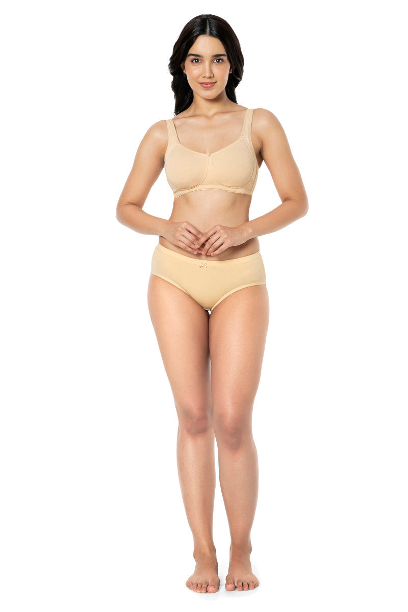Amante Cotton Super Support Solid Non Padded Non-Wired Bra - Hazelnut - view 5