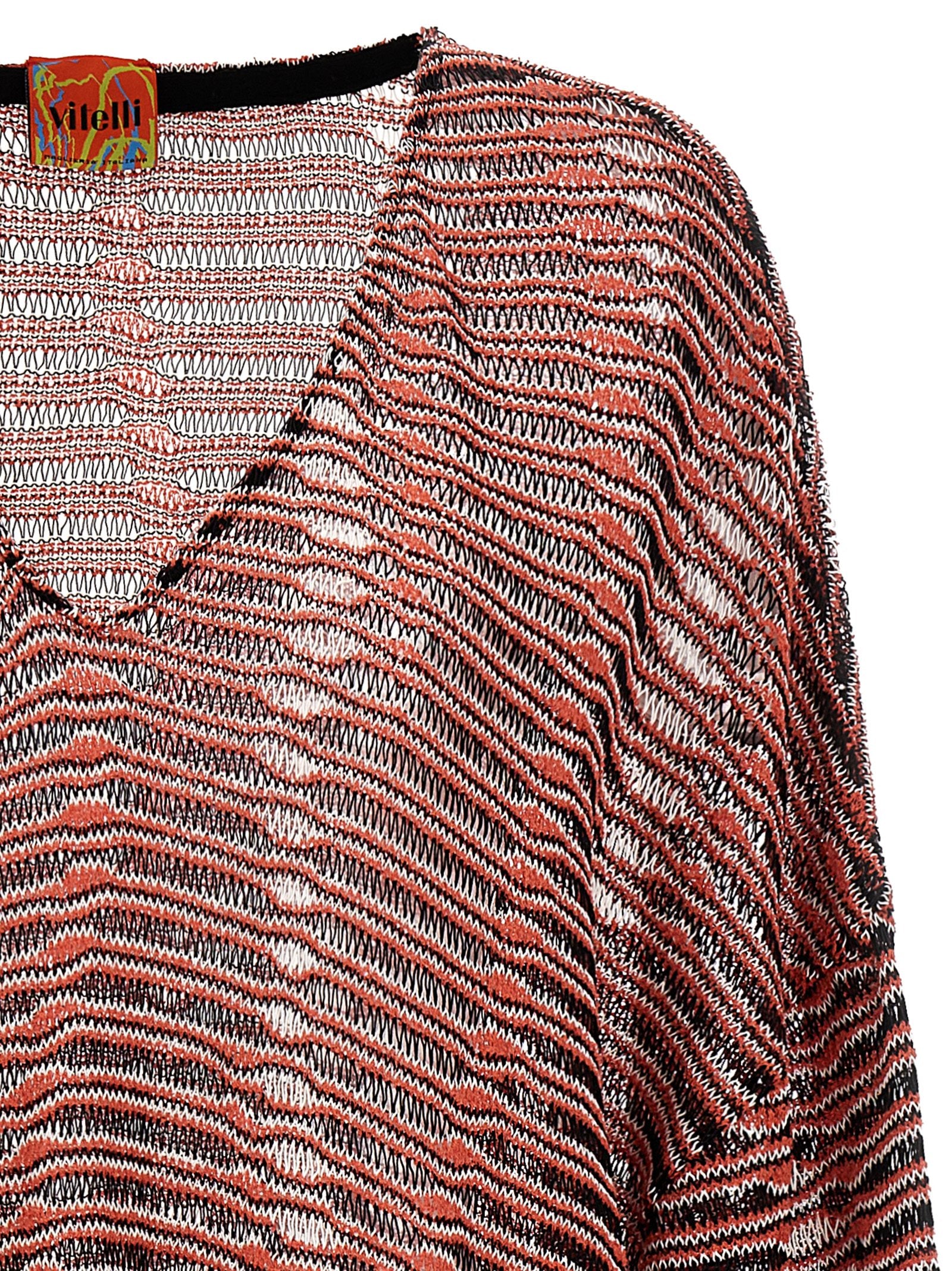 Vitelli Wave Jacquard Sweater – 90% cotton 10% polyamide - view 3