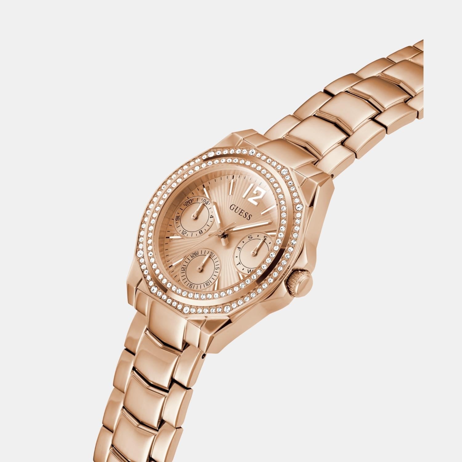 Guess Dress Women Quartz Rose Gold Dial Multi-Function Stainless Steel Watch GW0685L3 - view 3