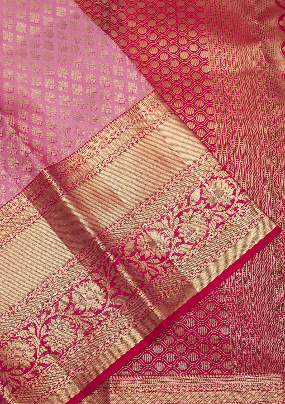 Koskii Baby Pink Zariwork Pure Silk Saree – Women's - view 4
