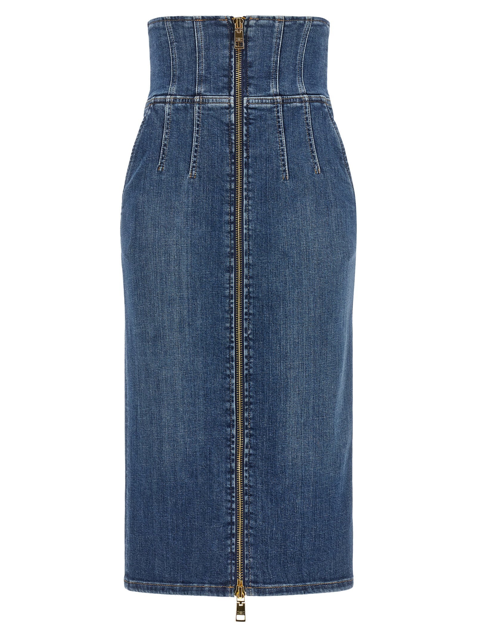 Elisabetta Franchi Denim Skirt – 97% cotton, 3% elastane